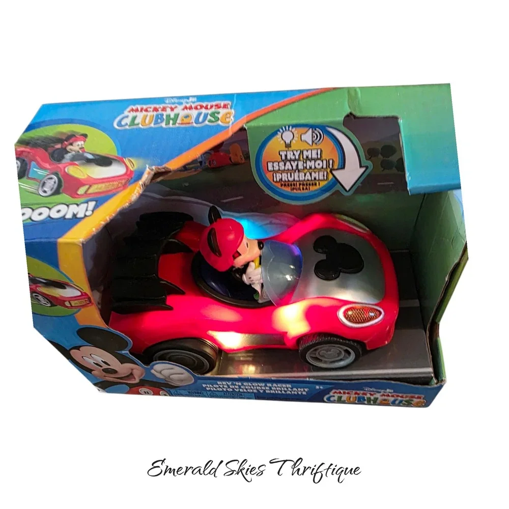 Disney Junior Mickey Rev 'N Glow Racer Vrooom! Free ship new in box